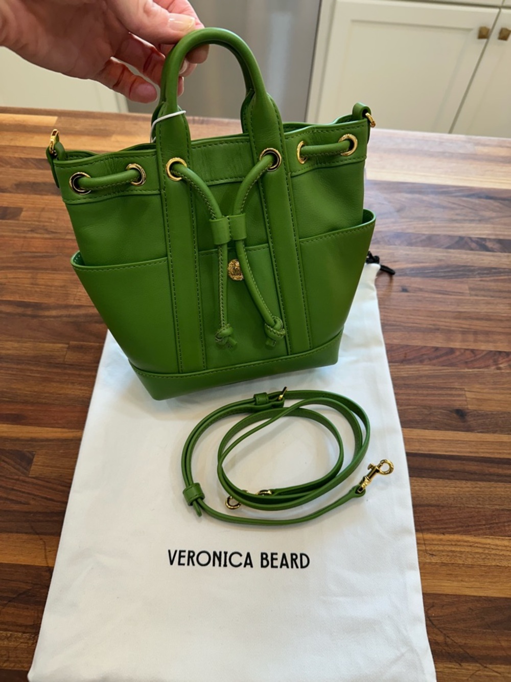 NWT - Veronica Beard - Mini Goody Bag - in Lemon Grass Green - Picture 11 of 15